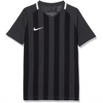 Nike Kids Striped Division III Short Sleeve Tee – Black, White & Anthracite, XL