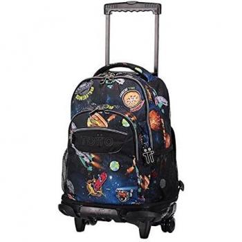 Mochila TOTTO Rue Bomper Renglones con ruedas, Azul