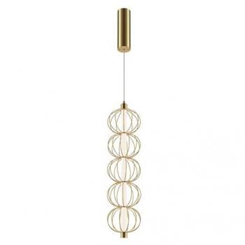 Maytoni Gold‑Cage LED Ceiling Lamp – 13.9 cm, Vertical Orientation