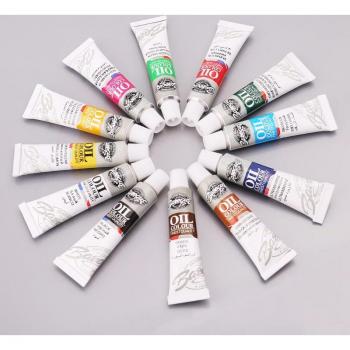 Acrylic Paint Set with 12 Colors and Brush