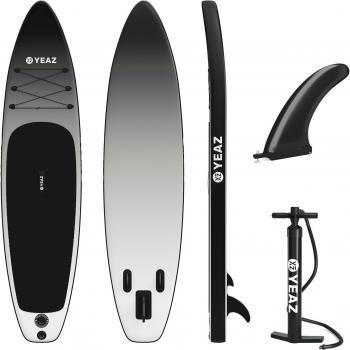YEAZ Inflatable SUP-Board Black Sands Beach Exotrace Pro Set inkl. Finnen & Handpumpe