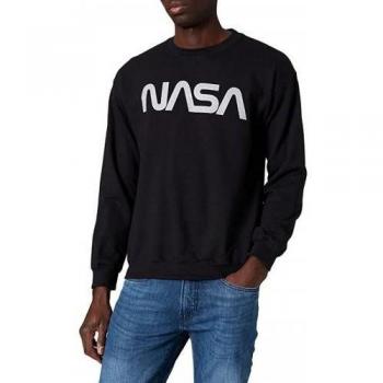 NASA Men's Modern Logo Cotton Sweatshirt L Black