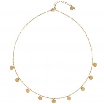 Geometrische Plättchen Kette 18K Roségold vergoldet Hey Happiness