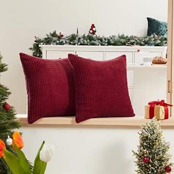 Deconovo Corduroy Christmas Cushion Covers 50cm x 50cm