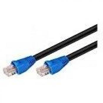Câble réseau RJ‑45 (M) à RJ‑45 (M), 40 m, Cat 6, démarré, extérieur, solide, couleur noire – MicroConnect