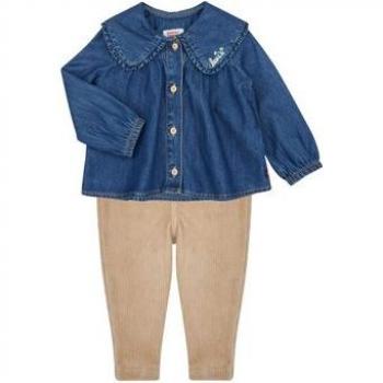 Ensemble Petite Taille Levié 2PC Col – T-shirt et Legging Coloré
