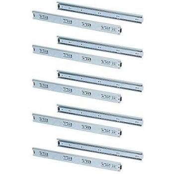 Guías para cajones con extracción total, bolas, 45mm de altura, 250mm de profundidad, paquete de 5