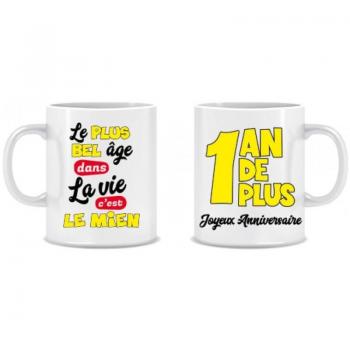 Mug Joyeux Anniversaire 1 an de plus