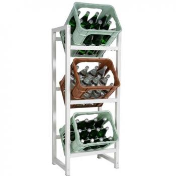 Scaffale Multiuso per Casse di Bibite Bianco 116x47x31 cm
