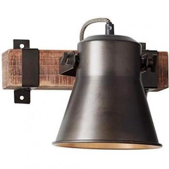 Spot Plafonnier MS-1921 Noir et Bois