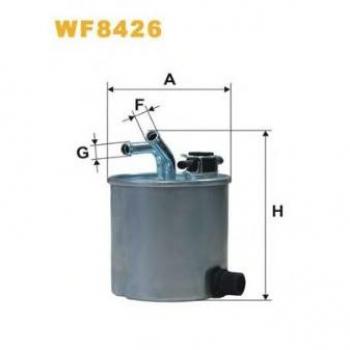 Filtro carburante WIX WF8426 con tubi e filetti in metallo per Nissan Navara e Pathfinder