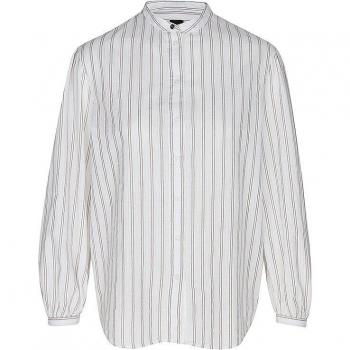 Boss Regular-Fit Bluse aus gestreifter Baumwoll-Popeline