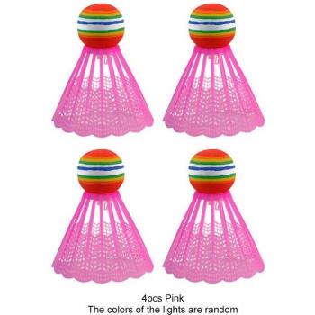 Rainbow Glow Badminton Birdies