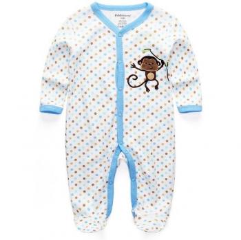 Infant Cotton Monkey Pajamas for Newborn Boys (3-12 Months)