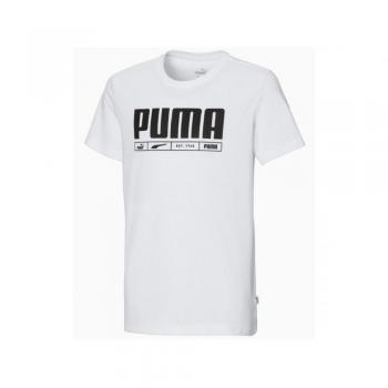 T-shirt Basique Blanc Garçon Puma