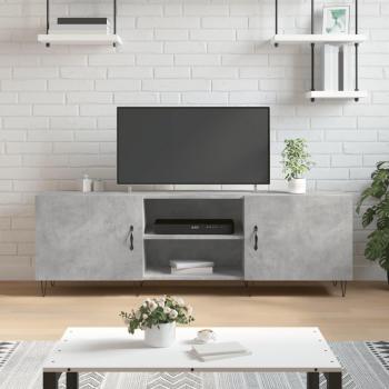 Mueble Moderno para TV: Gris, Madera de Ingeniería, Dimensiones 150x30x50 cm con Detalle en Hormigón