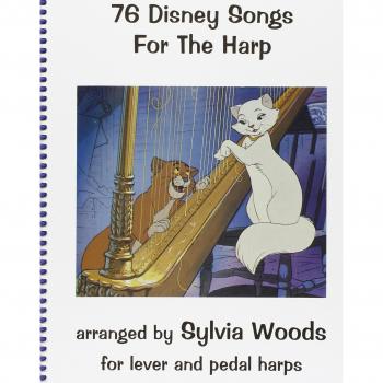76 Disney Songs for the Harp For Lever Abd Pedal Harps by Sylvia Woods (Book)