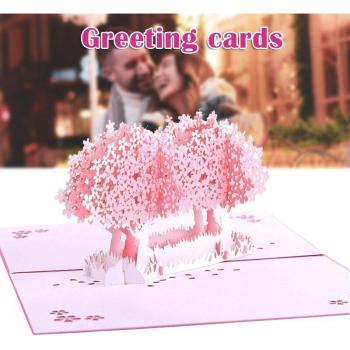 Springtime Cherry Blossom Pop-Up Card for Weddings and Birthdays
