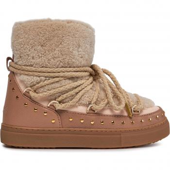Beige Women's Snow Boots with Leather by Inuikii, Size 8 US