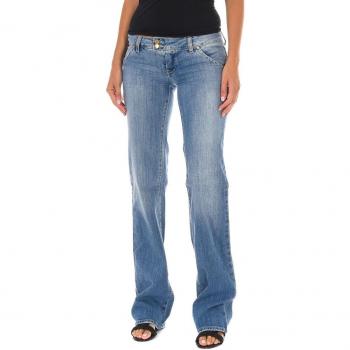 Pantaloni Tejanos a Campana Effetto Vintage 10DBF0599 Donna