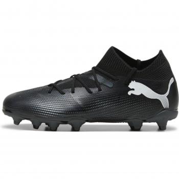Puma Future 7 Match Rush Junior Firm Ground Football Boots Black/White 5 Unisex