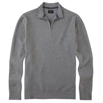 OLYMP Level Five Slim Fit Strickpullover mit Stehkragen, Größe L