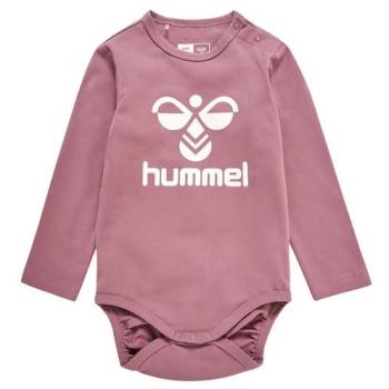 Violetter Hummel Baby-Body mit langen Ärmeln