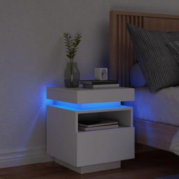 Prolenta Armoire de Chevet avec Éclairage LED