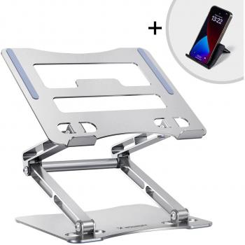 Wozinsky Laptop Stand con Supporto Smart in Argento