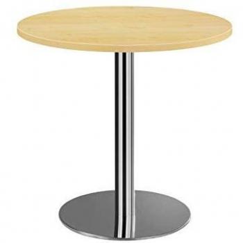 Mcbuero.de Besprechungstisch 80cm Ahorn/chrom