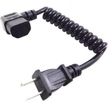 Câble d'alimentation court NEMA 1-15P vers IEC 320 C13
