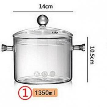 Silicone-Handled Glass Cooking Pot