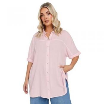 Chemise Manches Courtes Rose Yours Curve