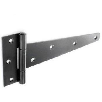 Securit Heavy Black Tee Hinges (Pair) 400mm