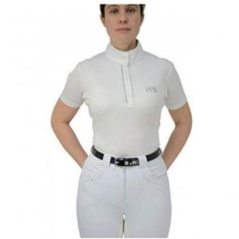 HyFASHION Dames Showshirt met Strass Steentjes XL Wit