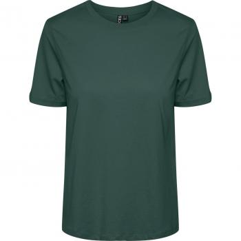 Grünes Baumwoll-T-Shirt, ein Teil, ohne Muster
