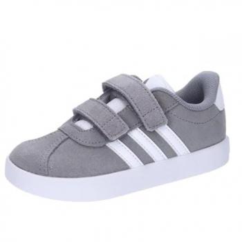Adidas Baskets VL Court 3.0 CF I Garçons Enfant Cuir Gris