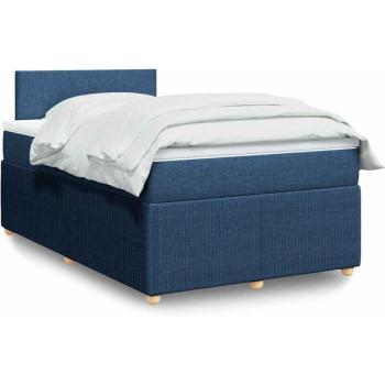 Cama Box Spring 120x190 cm Tela Azul