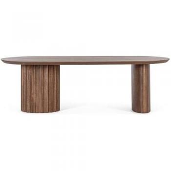 Tavolino ovale contemporaneo in legno