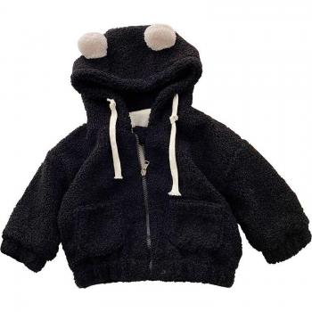 Chaqueta con capucha de oso para bebés, abrigo de terciopelo, ropa de invierno para niños y niñas de 0 a 4 años