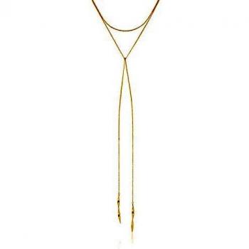ANIA Haie Silver Helix Lariat Necklace – Damenmodell, 925er, Goldfinish, 32014202