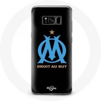Samsung Galaxy S8 Plus Case with Black Background and Marseille Olympic Logo