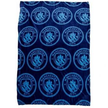 Coperta in pile blu Manchester United FC