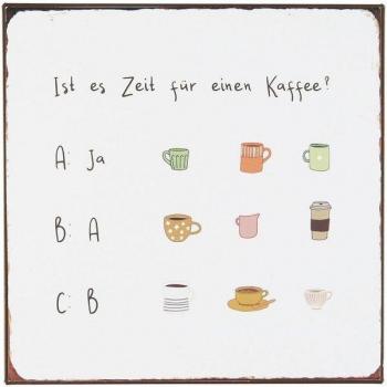 IB Laursen Metallschild für Kaffeeliebhaber, 18x18 cm