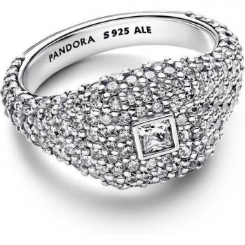 Bague de Cocktail Carrée Pavée Incolore – Pandora