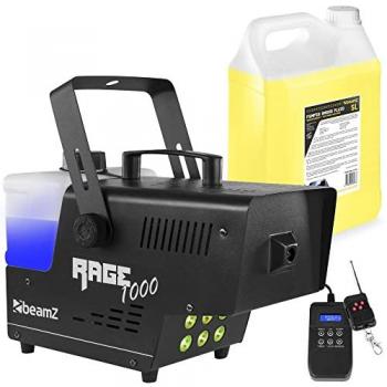 BeamZ RAGE1000LED Nebelmaschinen-Set: Drahtlose Kontrolle + 5 L Raucherzeuger