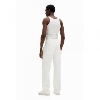 Pantalón Longo Denim Blanco Desigual 32