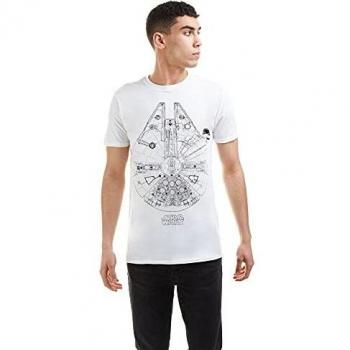 Star Wars Classic Millennium Tee – White, Size M