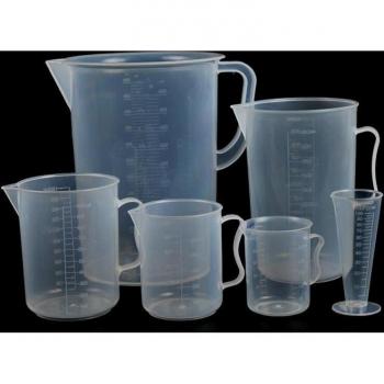 Bouteille de laboratoire 100 mL, verre transparent, blanc, gradué
