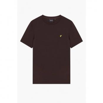 Lyle & Scott Men's Plain T-Shirt in Brown Cotton, Size Large